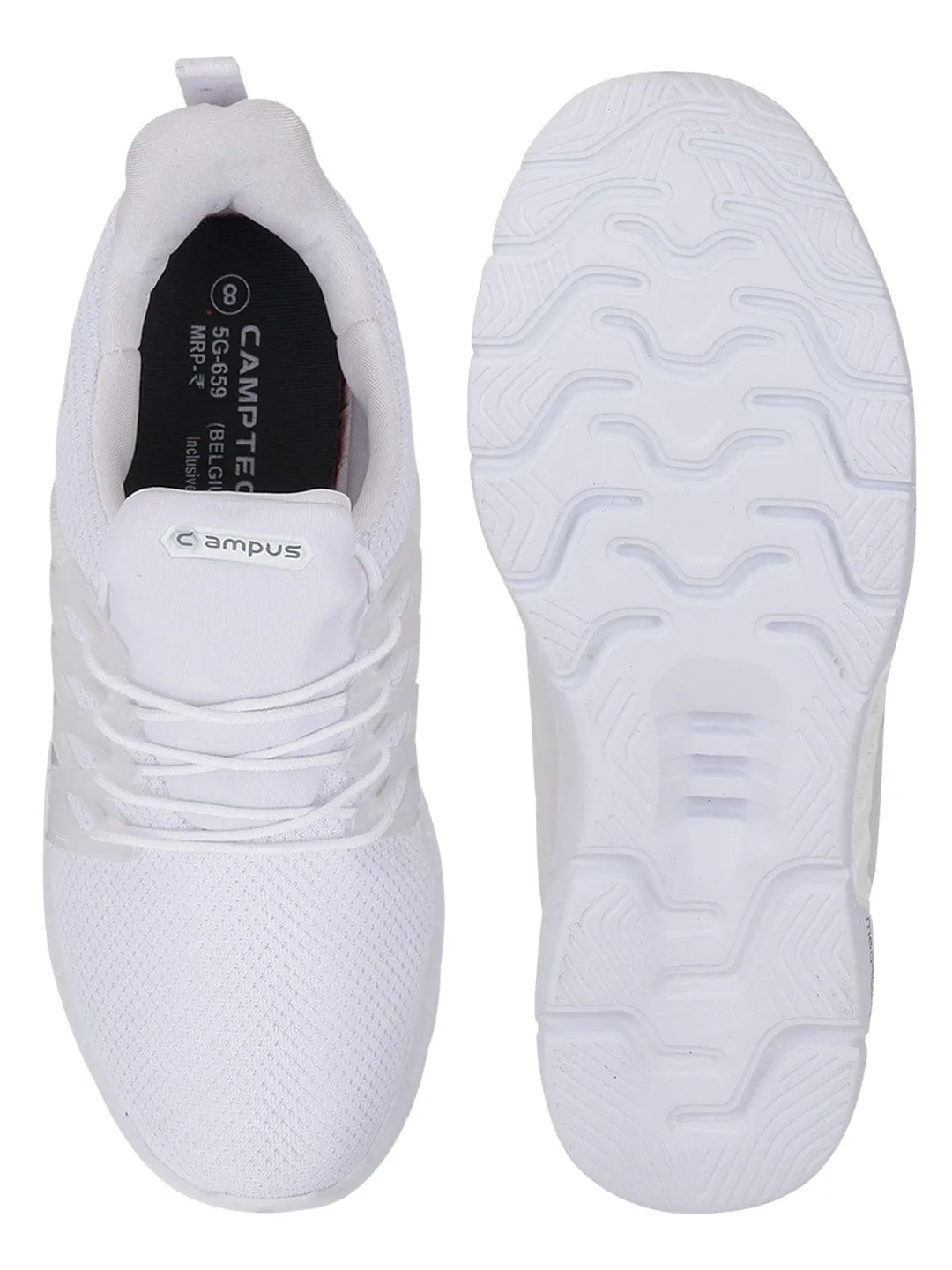 BELGIUM PLUS White Men's Running Shoes sold by Campus Shoes product image thumbnail 4