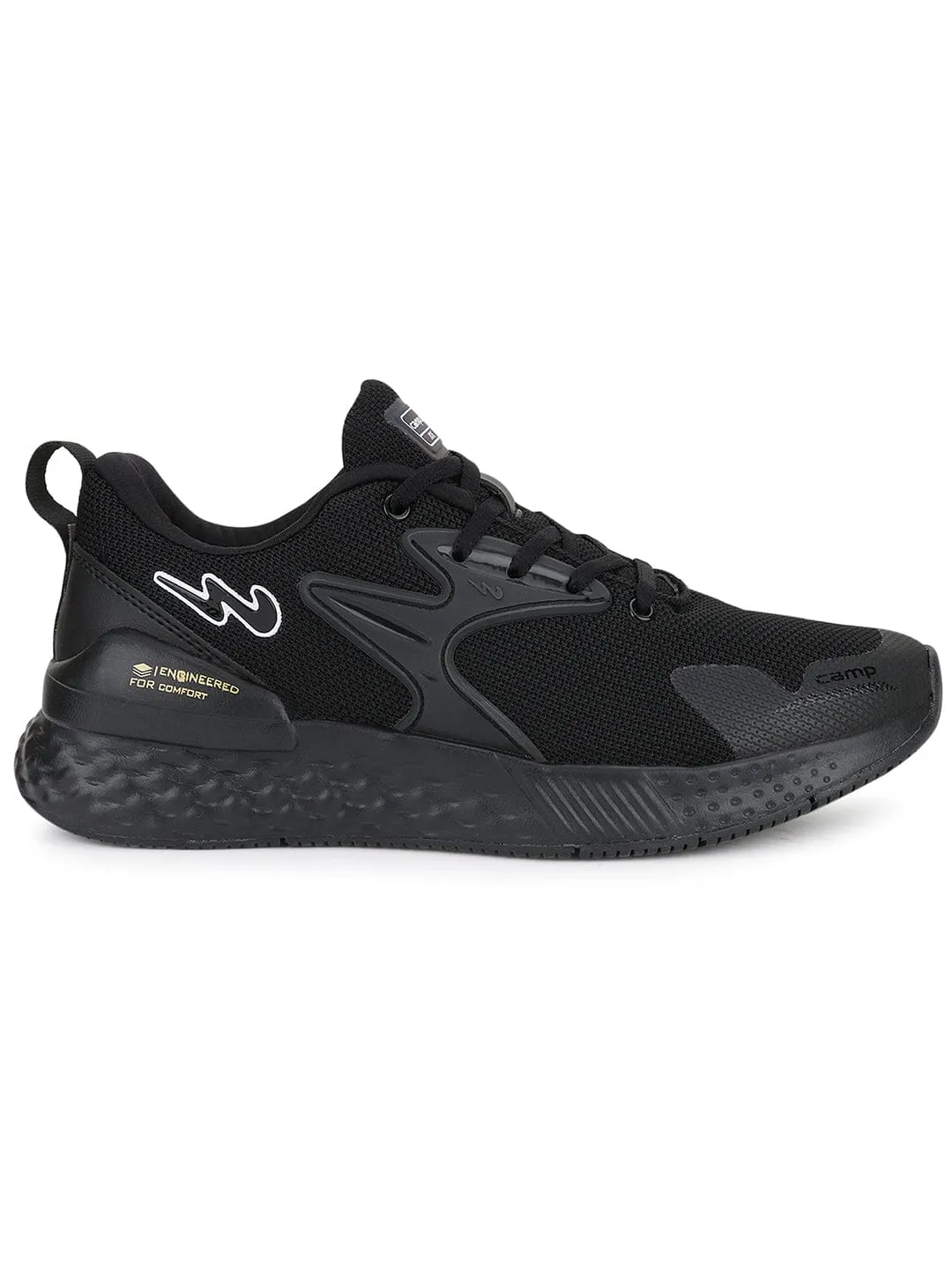 SIMON PRO Black Men's Running Shoes sold by Campus Shoes