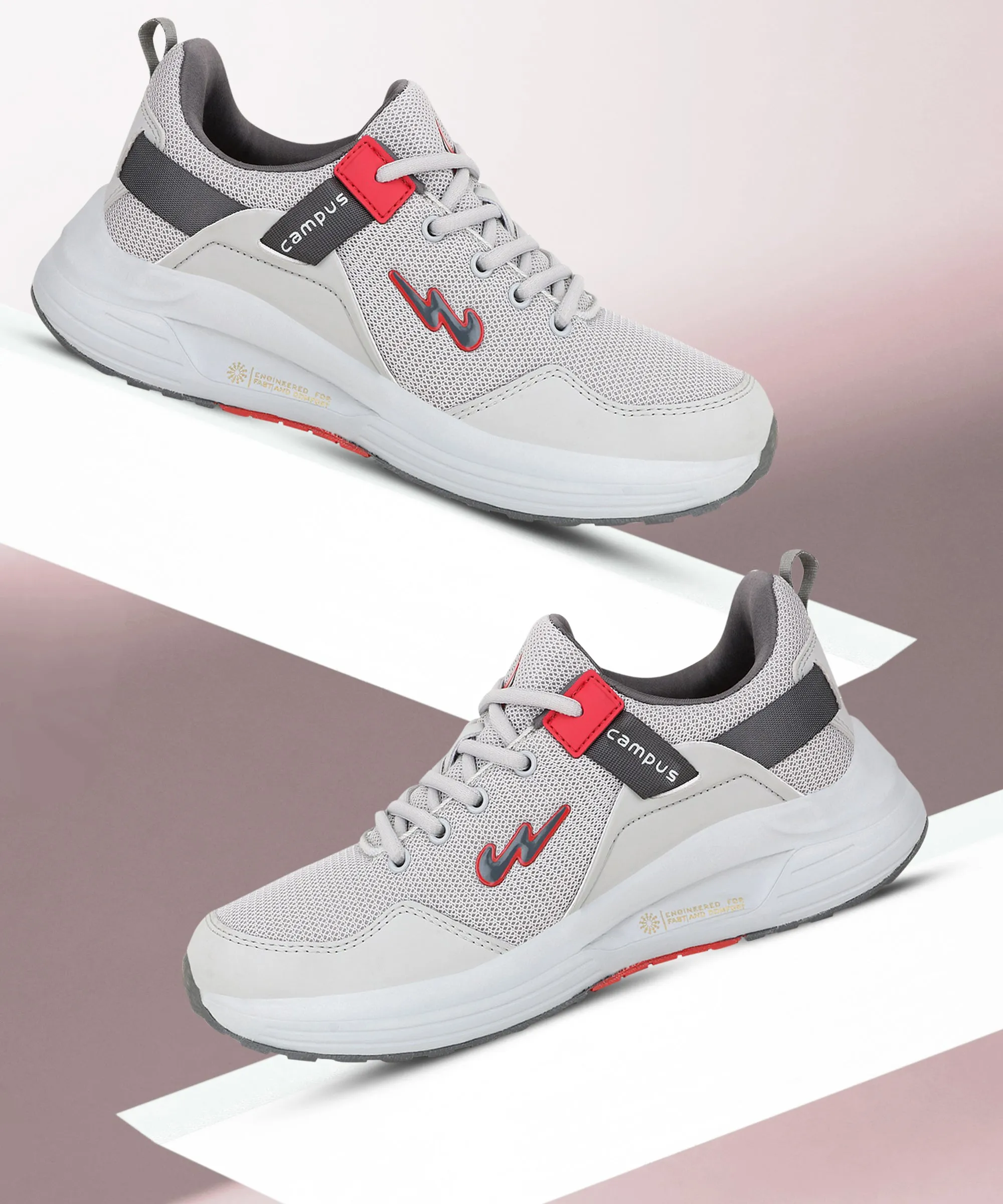 EUROPA Grey Men's Running Shoes sold by Campus Shoes product image thumbnail 5