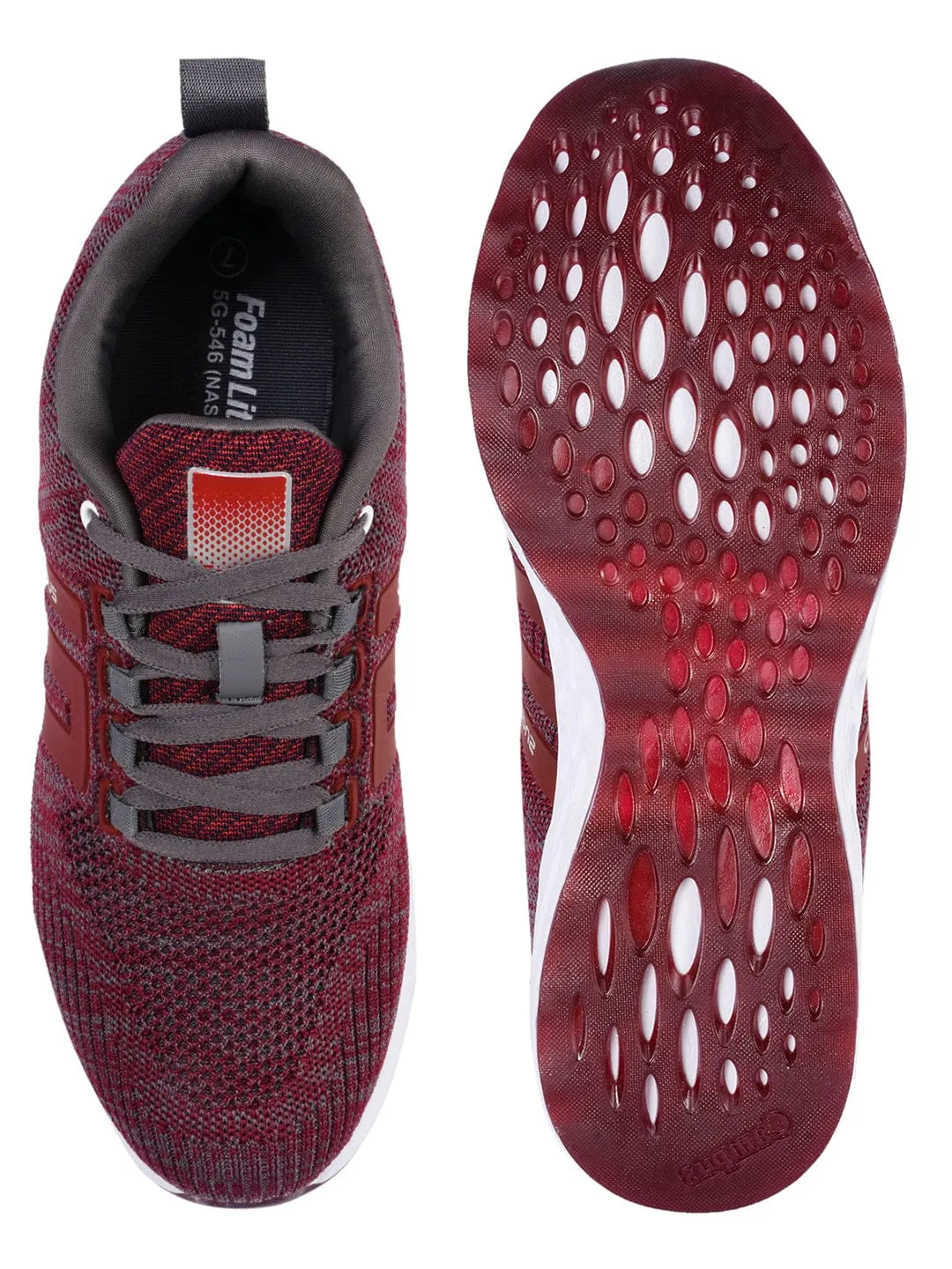 NASA Maroon Men's Running Shoes sold by Campus Shoes product image thumbnail 4