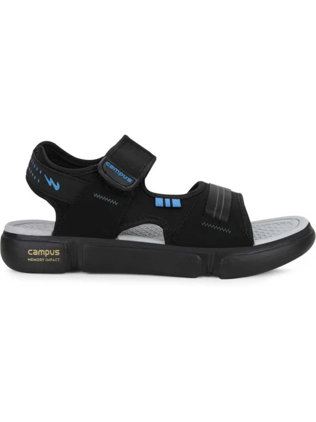 SD-057 Black Men's Sandals sold by Campus Shoes