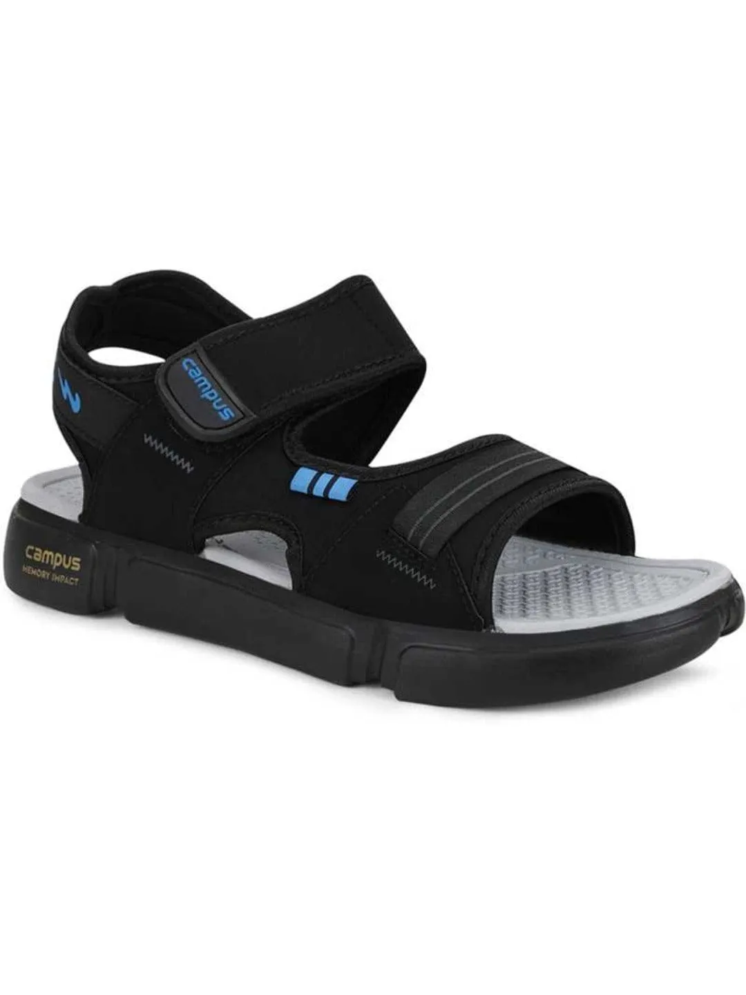 SD-057 Black Men's Sandals sold by Campus Shoes product image thumbnail 2