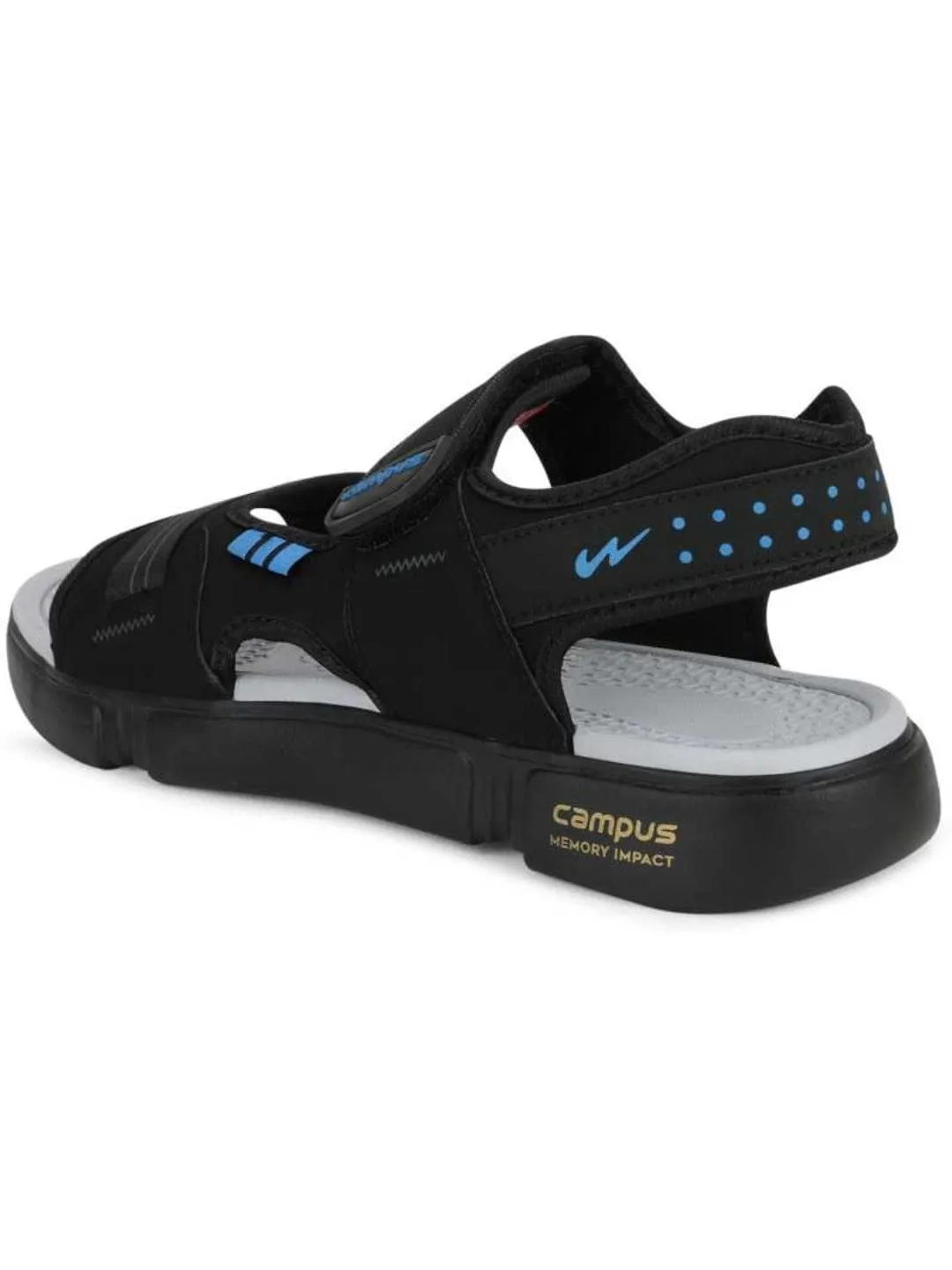 SD-057 Black Men's Sandals sold by Campus Shoes product image thumbnail 3