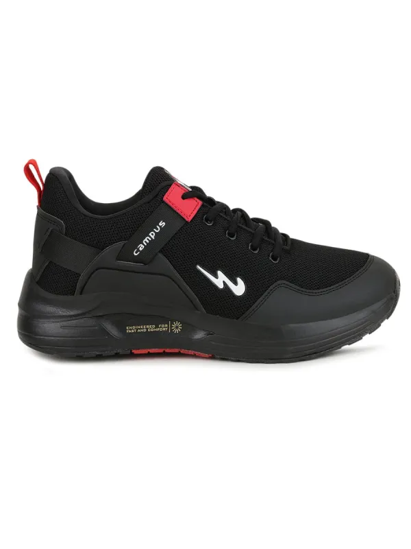 EUROPA Black Men's Running Shoes made by Campus Shoes