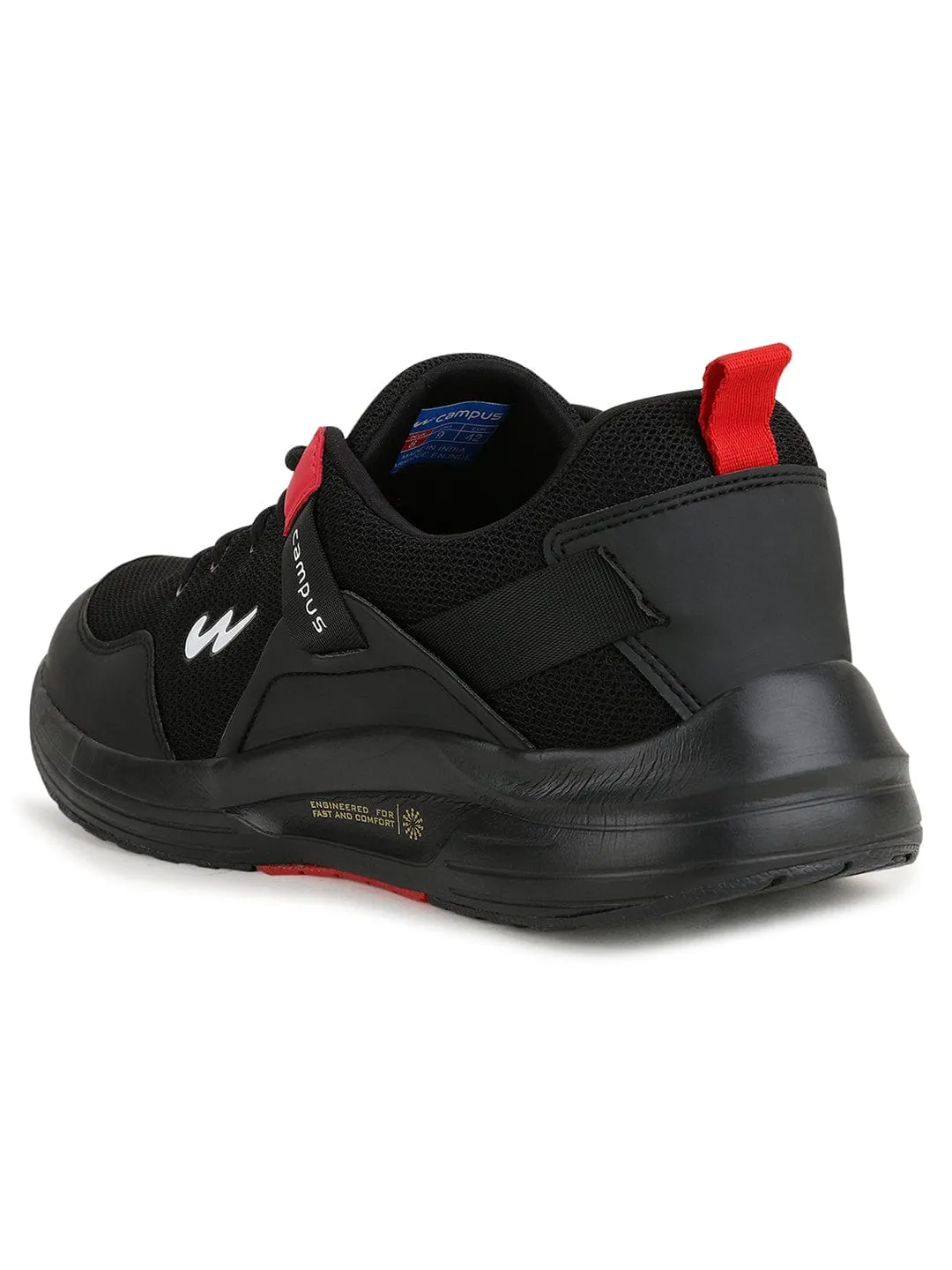 EUROPA Black Men's Running Shoes sold by Campus Shoes product image thumbnail 3
