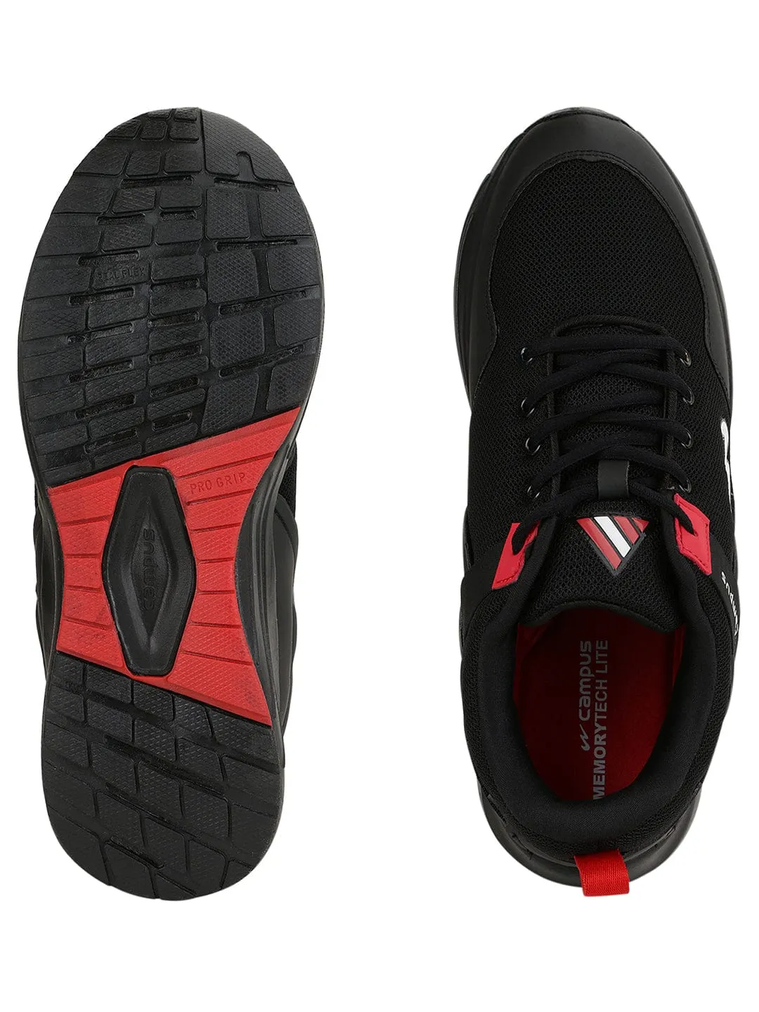 EUROPA Black Men's Running Shoes sold by Campus Shoes product image thumbnail 4