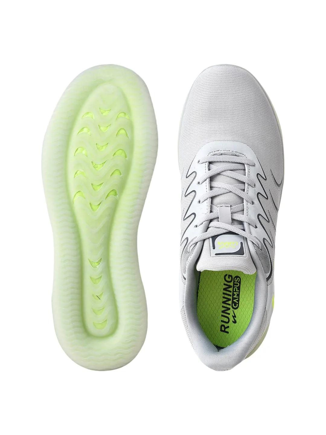 CAMP BROOM Grey Men's Running Shoes sold by Campus Shoes product image thumbnail 4