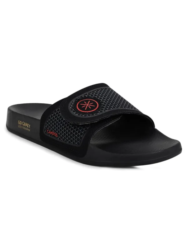 GC-SL-07 Black Men's Slides sold by Campus Shoes