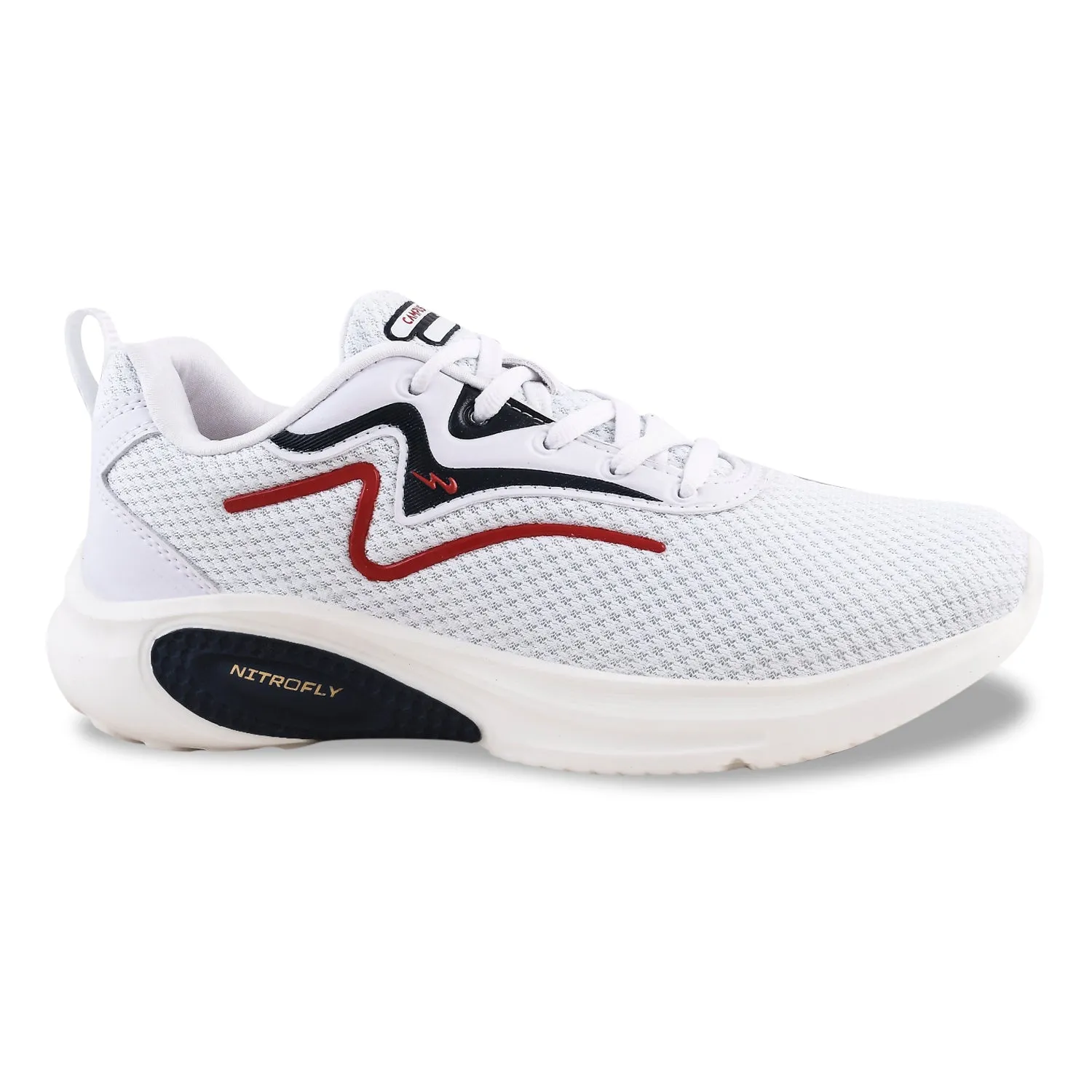 HANDEL White Men's Running Shoes sold by Campus Shoes