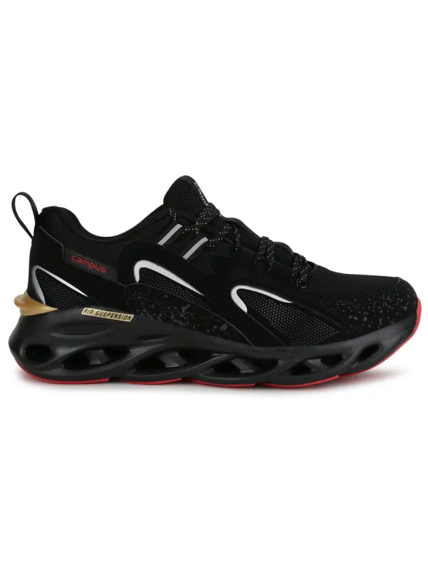 GAIN Black Men's Running Shoes sold by Campus Shoes