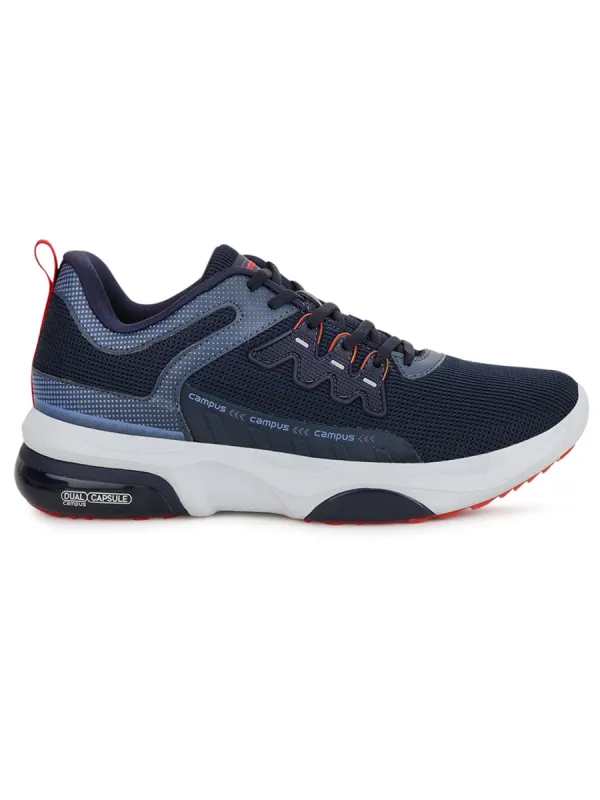 MACAO Navy Men's Running Shoes sold by Campus Shoes