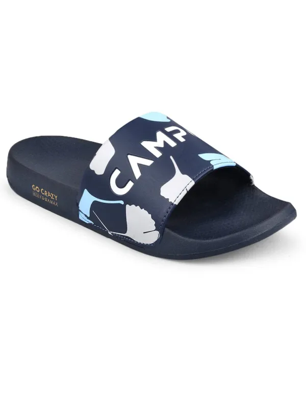 SL-433 Blue Men's Slides sold by Campus Shoes