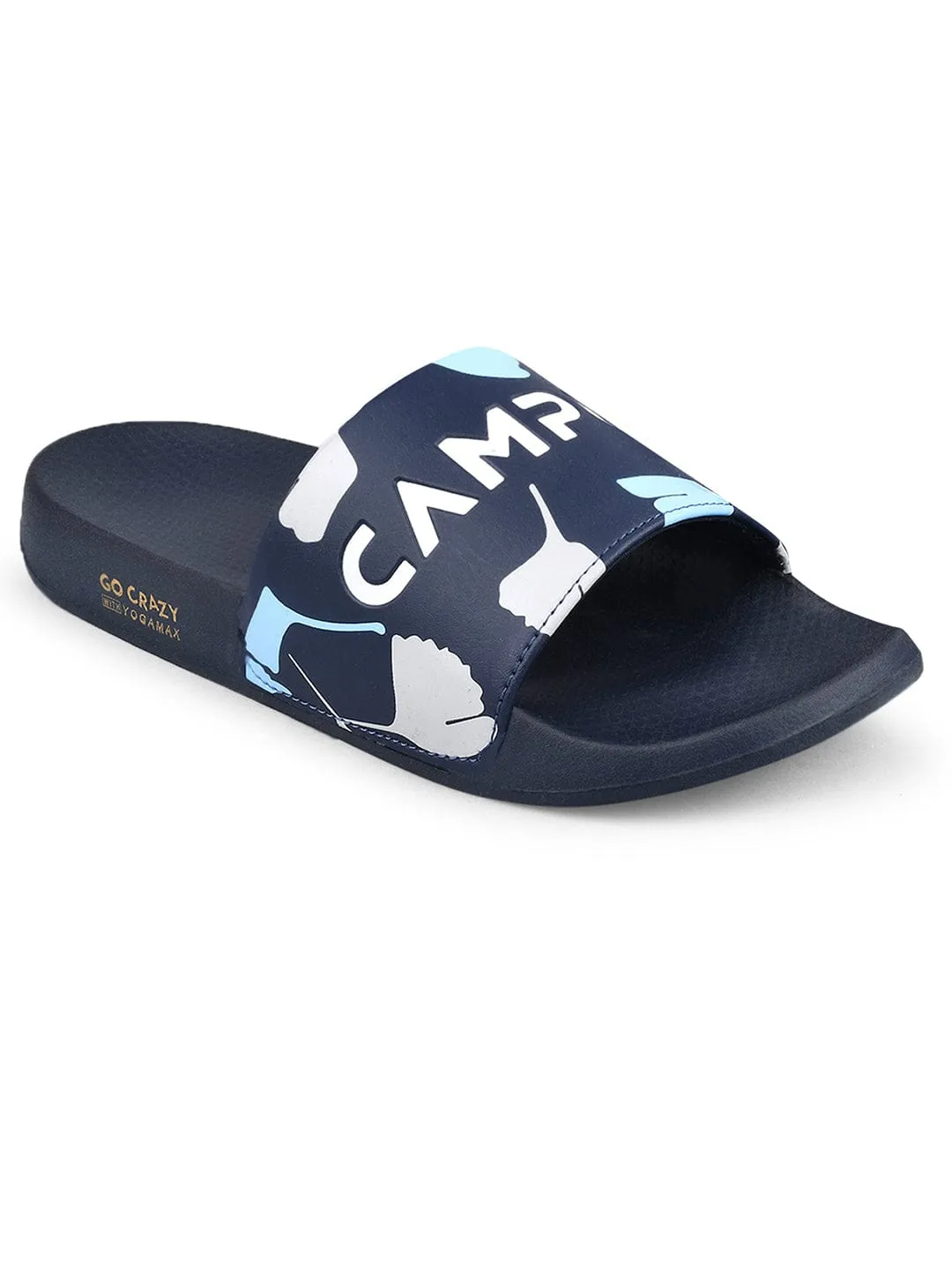 SL-433 Blue Men's Slides sold by Campus Shoes