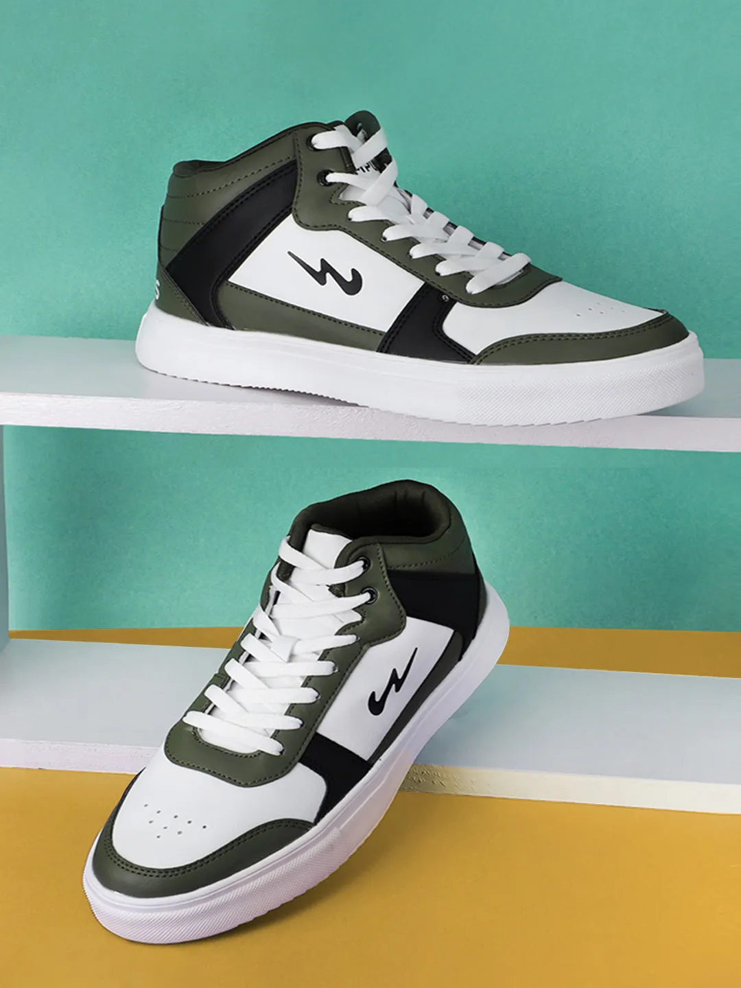 STACK White Men's Sneakers sold by Campus Shoes product image thumbnail 5
