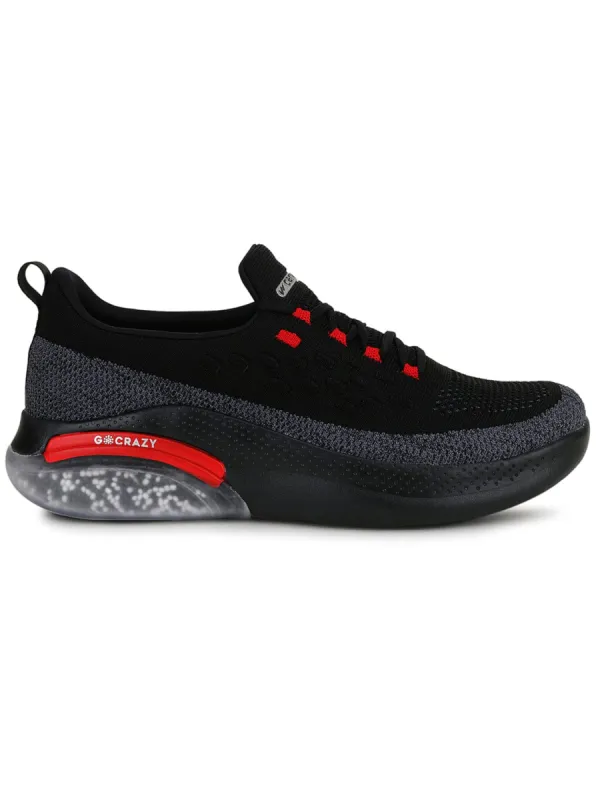 ROUTE Black Men's Running Shoes sold by Campus Shoes
