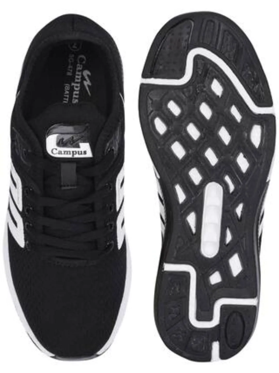 BATTLE Black Men's Running Shoes sold by Campus Shoes product image thumbnail 4