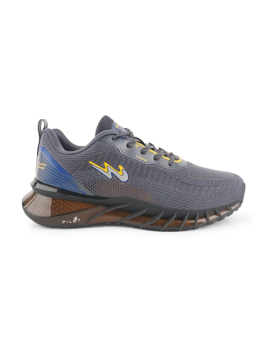 HOOD Grey Men's Running Shoes sold by Campus Shoes