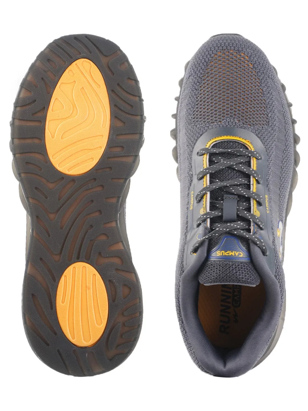 HOOD Grey Men's Running Shoes sold by Campus Shoes product image thumbnail 4