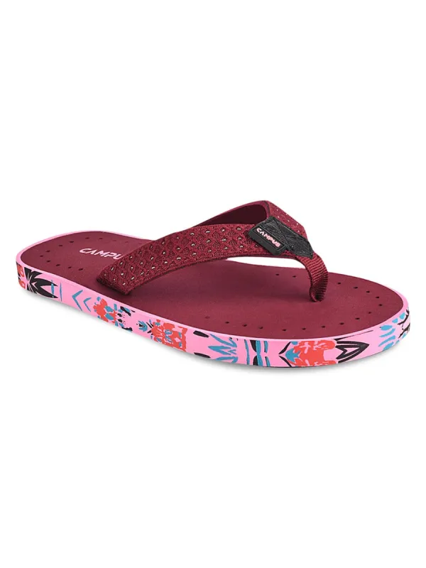 GCL-2008C Red Women's Flip Flops sold by Campus Shoes