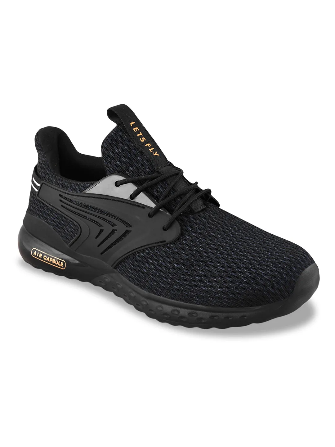 MOROCCO Pro Black Men's Running Shoes sold by Campus Shoes product image thumbnail 2