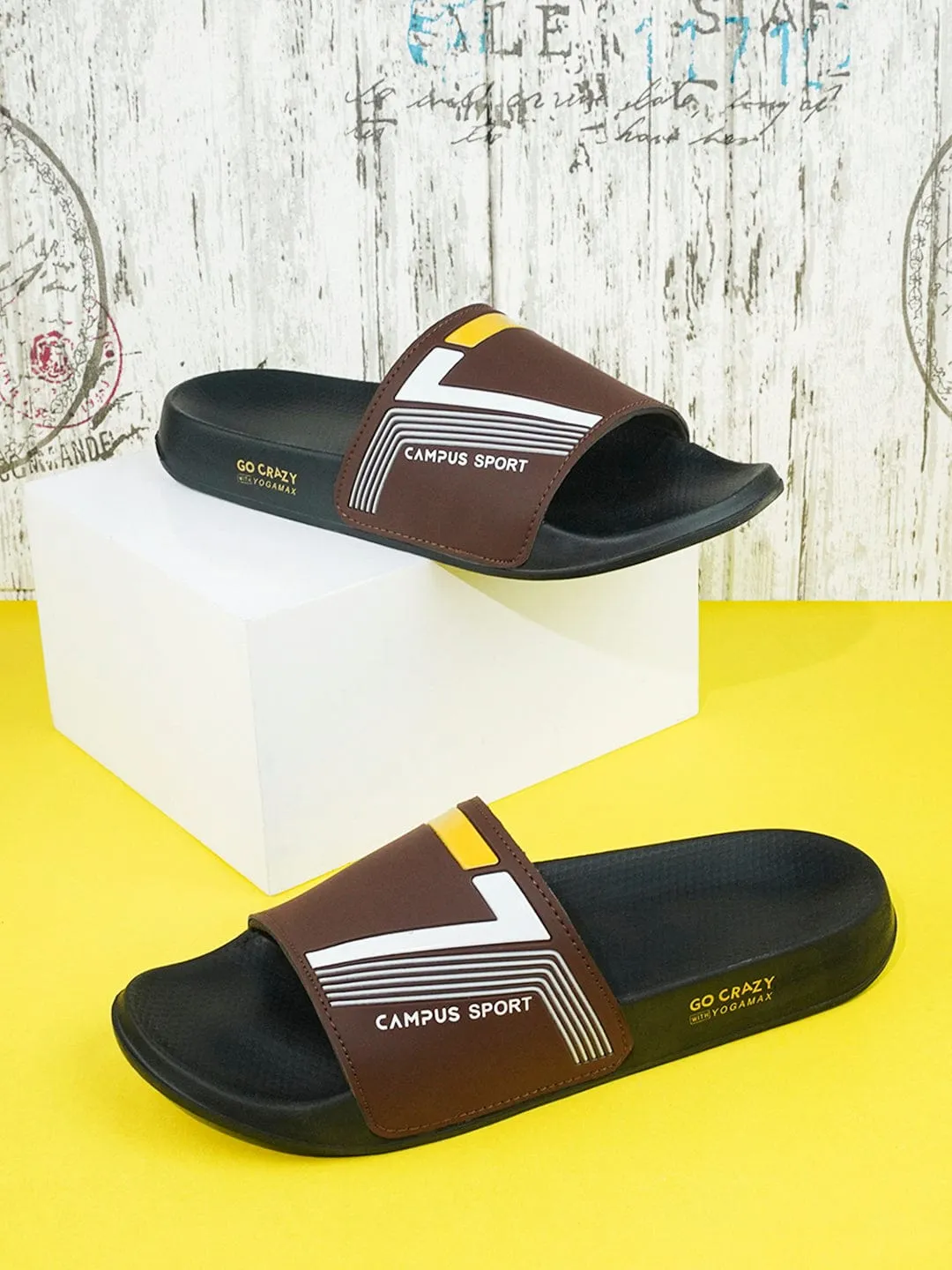 SL-432 Brown Men's Slides sold by Campus Shoes product image thumbnail 5