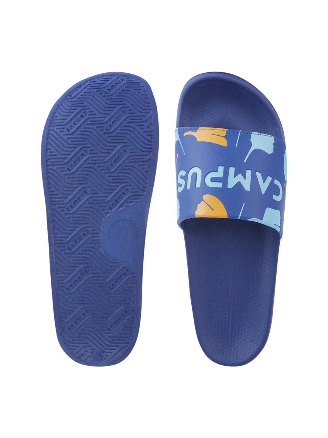 SL-433 Blue Men's Slides sold by Campus Shoes product image thumbnail 4