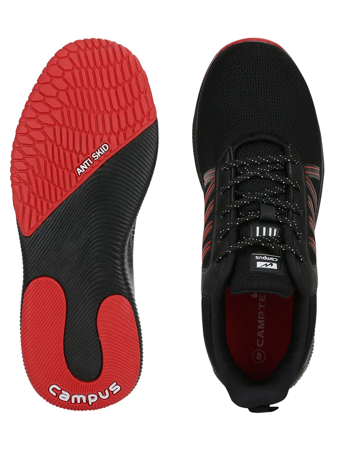 ROC PRO Black Men's Running Shoes sold by Campus Shoes product image thumbnail 4