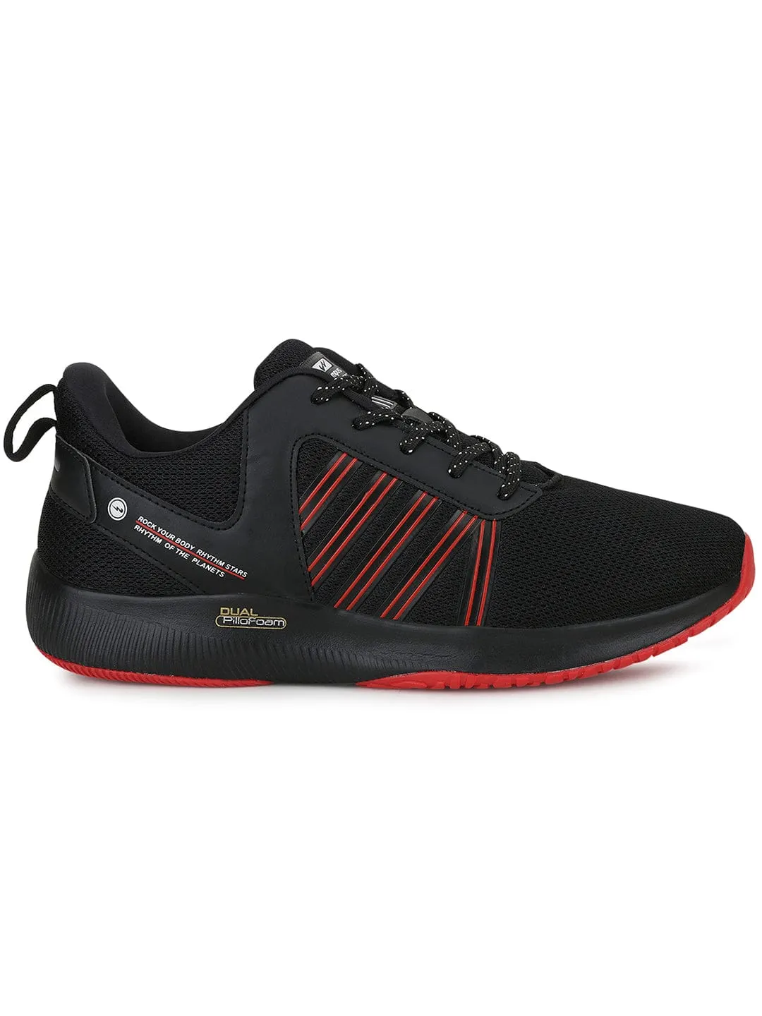 ROC PRO Black Men's Running Shoes sold by Campus Shoes