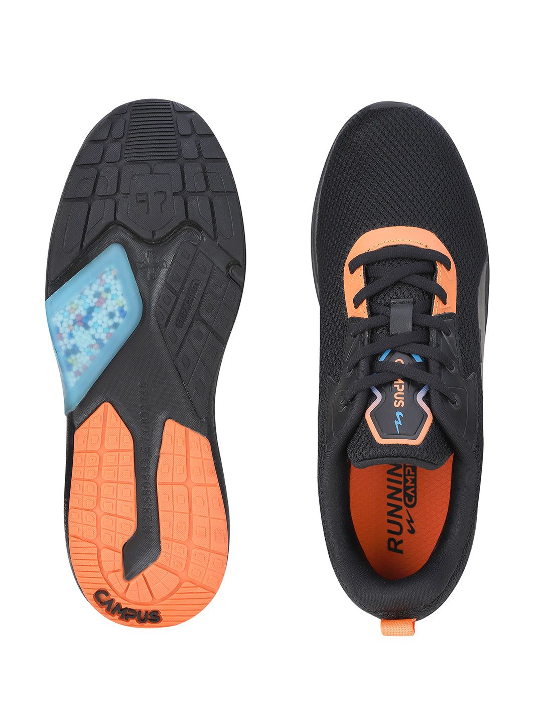 CAMP-FIREBALL Black Men's Running Shoes sold by Campus Shoes product image thumbnail 5