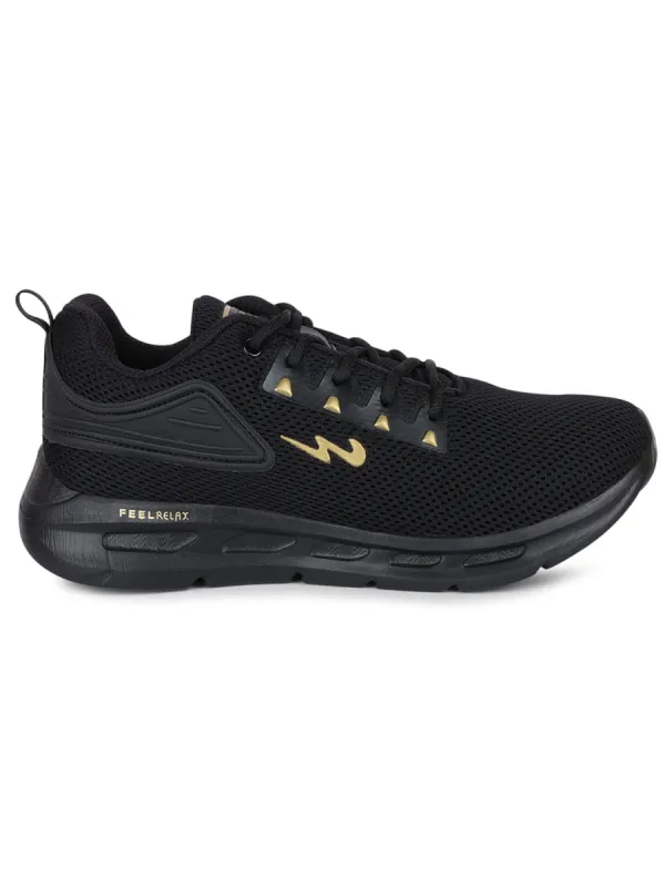 CLUSTER PRO Black Men's Running Shoes sold by Campus Shoes