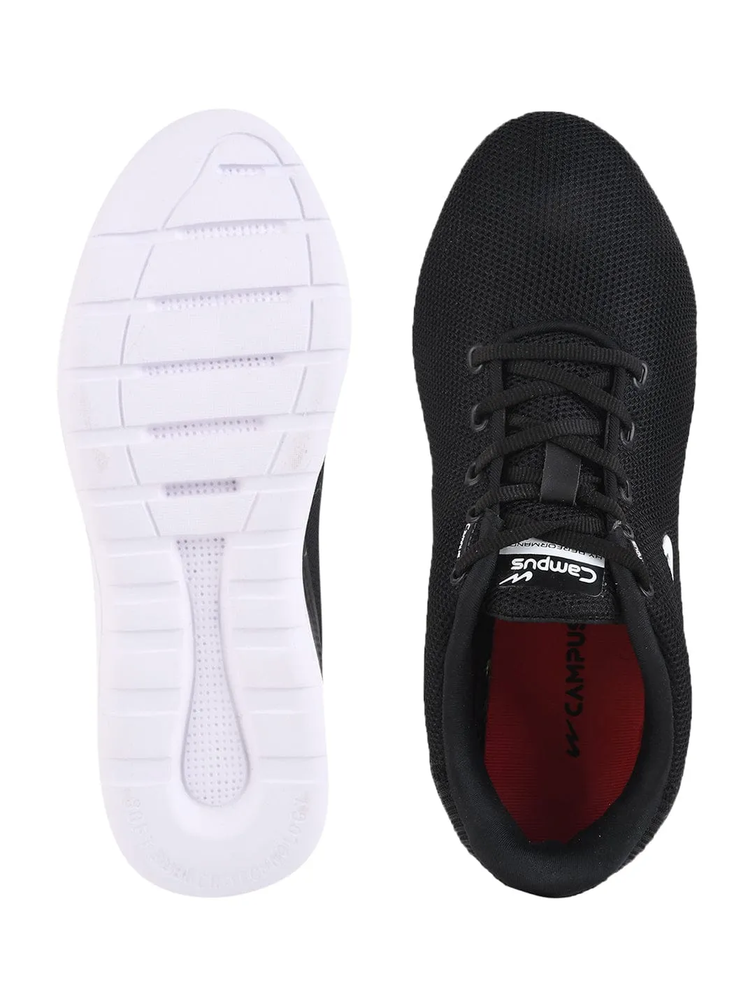 CRUNCH Black Men's Running Shoes sold by Campus Shoes product image thumbnail 4