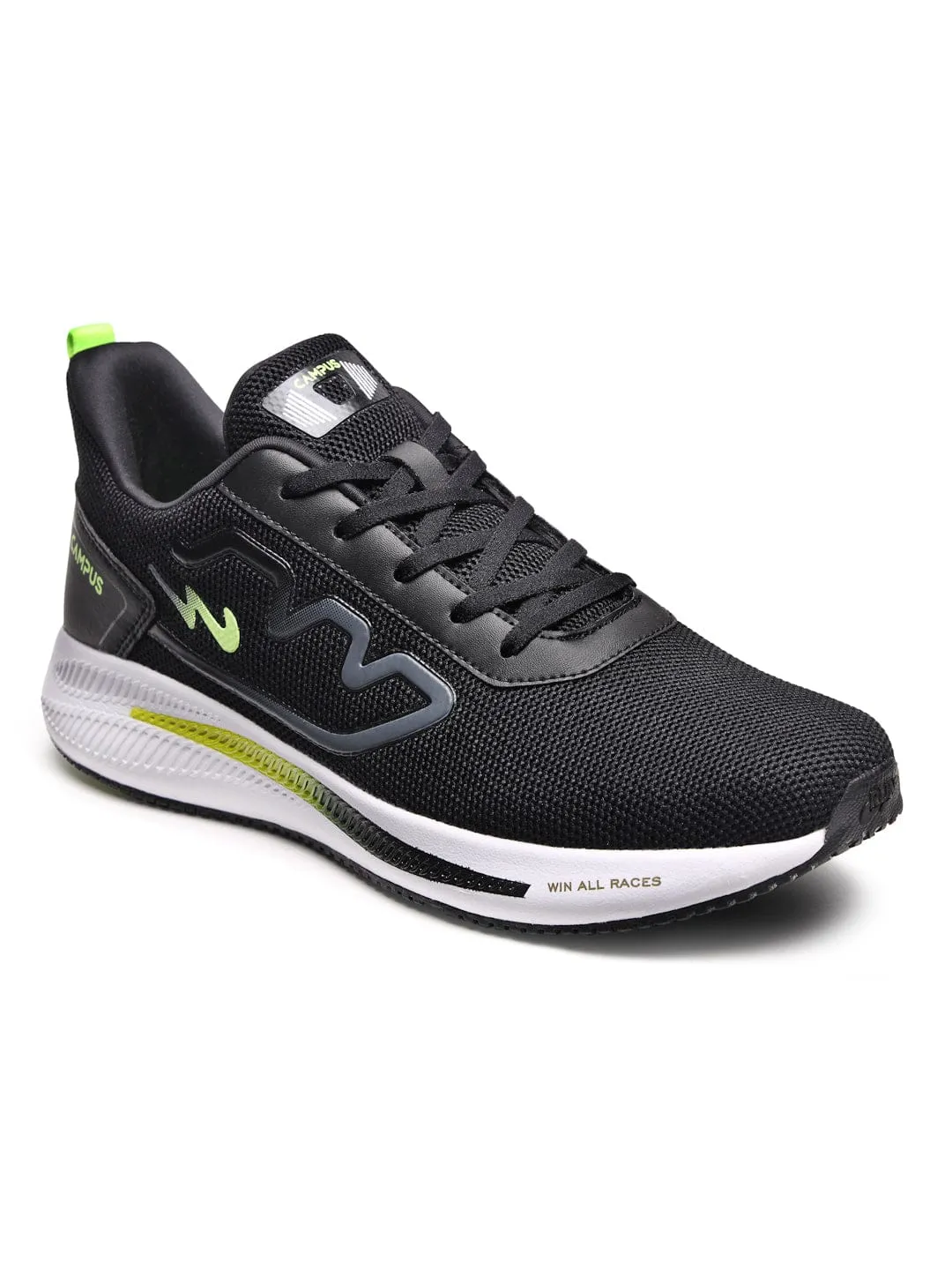 RAKE Black Men's Running Shoes sold by Campus Shoes product image thumbnail 2
