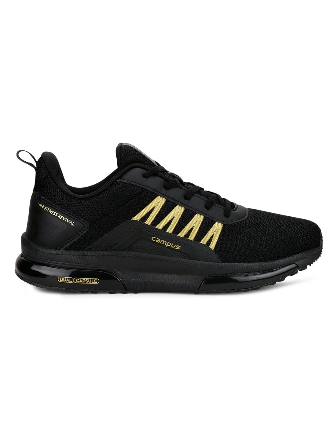 BRAZIL PRO Black Men's Running Shoes sold by Campus Shoes