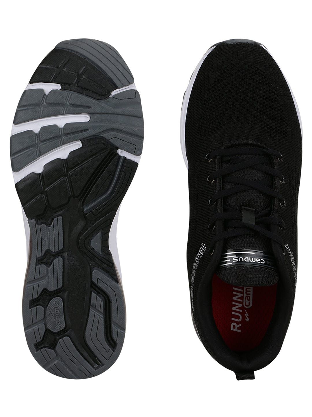 TRON Black Men's Running shoes sold by Campus Shoes product image thumbnail 4
