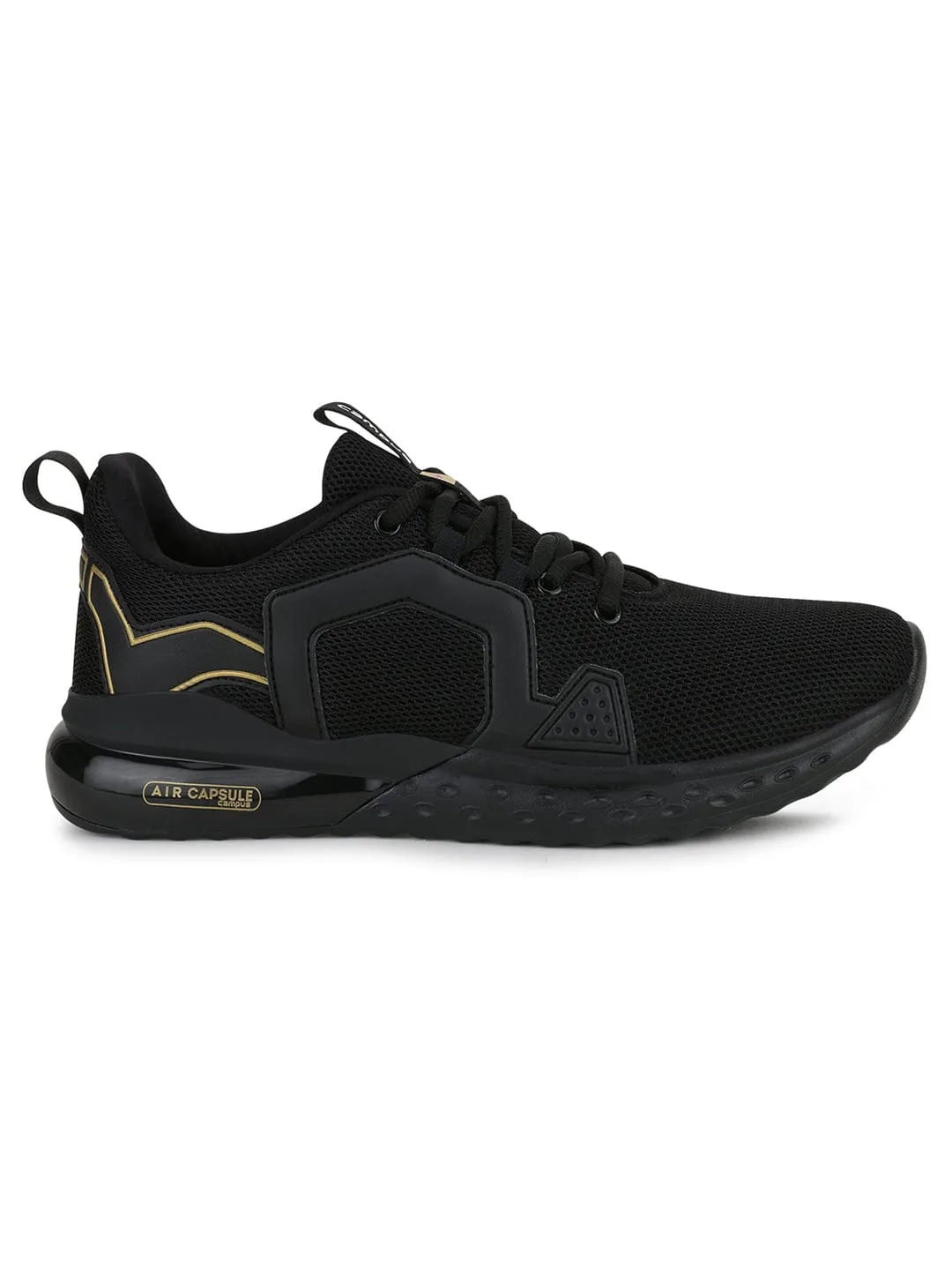 PATRIK PRO Black Men's Sports Shoes sold by Campus Shoes