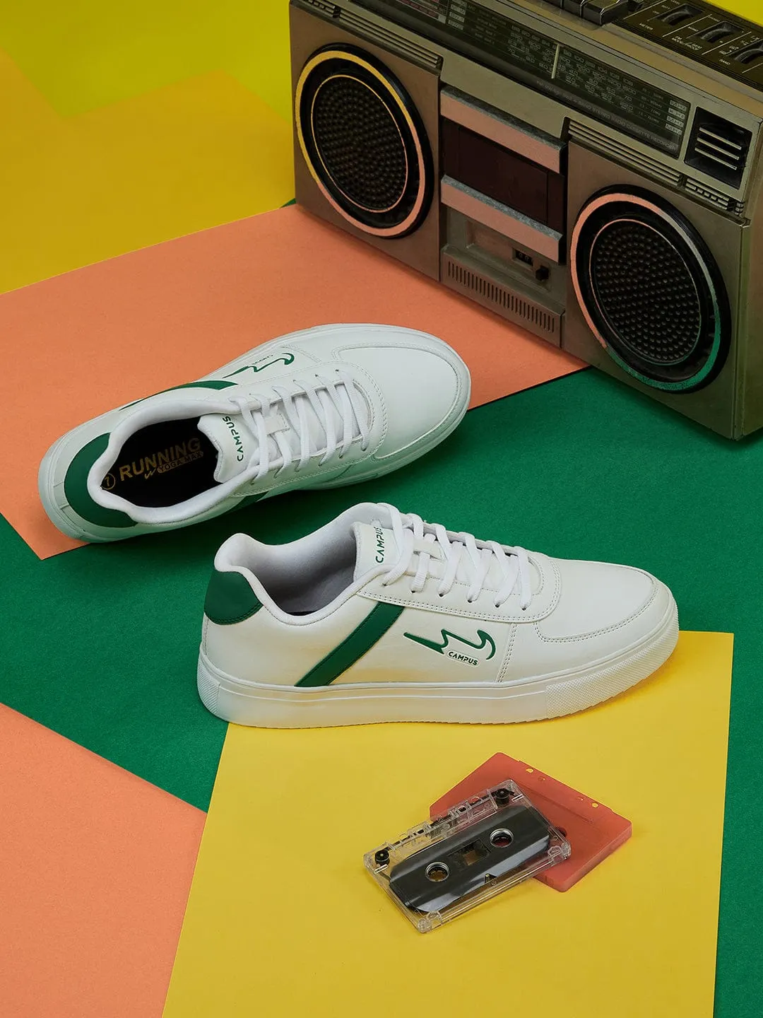 CAMP CLINT White Men's Sneakers sold by Campus Shoes product image thumbnail 5