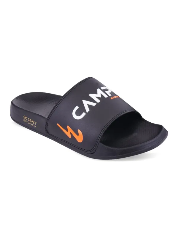 SL-415A Black Men's Slides sold by Campus Shoes