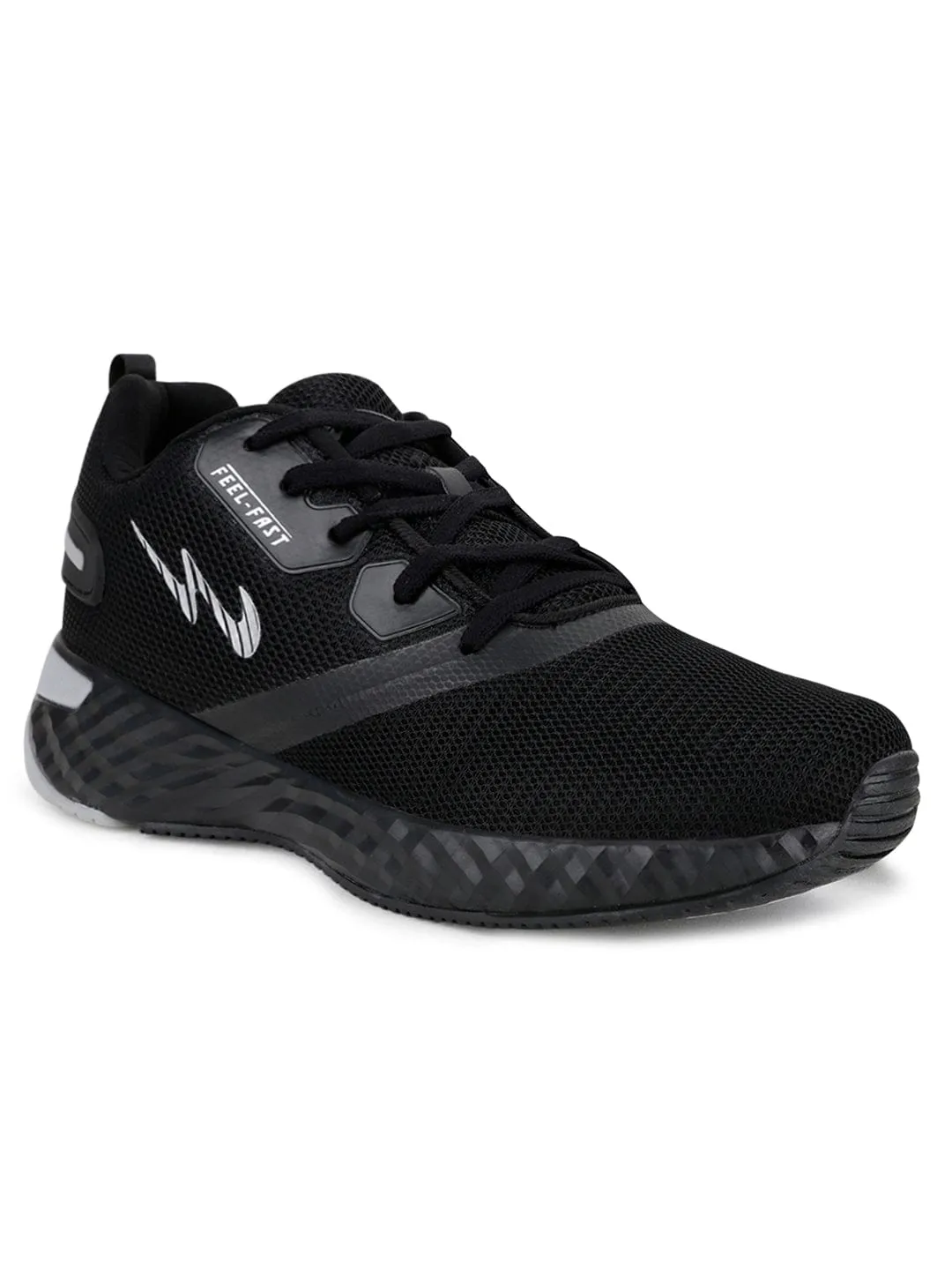 TORNADO Black Men's Running Shoes sold by Campus Shoes product image thumbnail 2