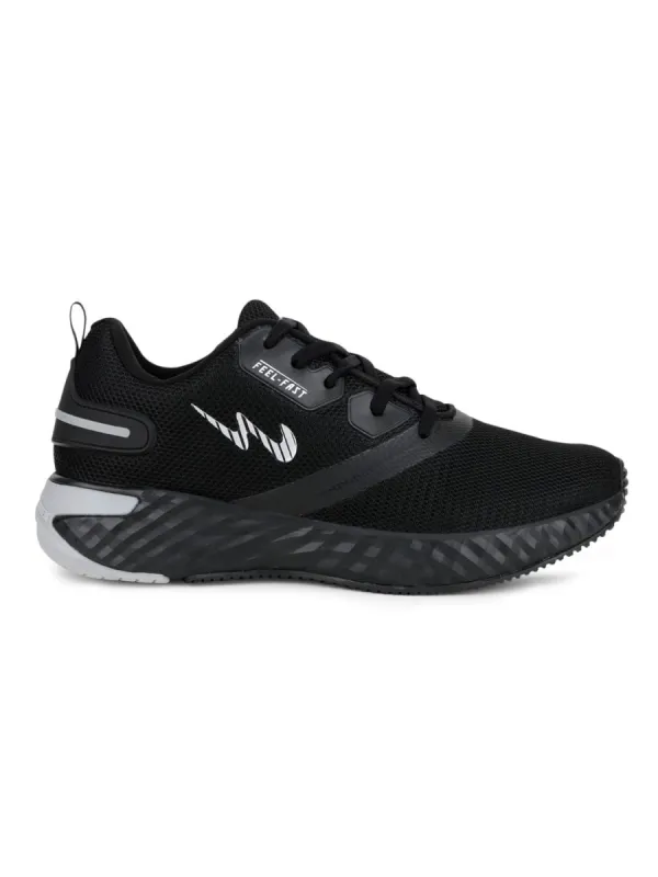 TORNADO Black Men's Running Shoes sold by Campus Shoes
