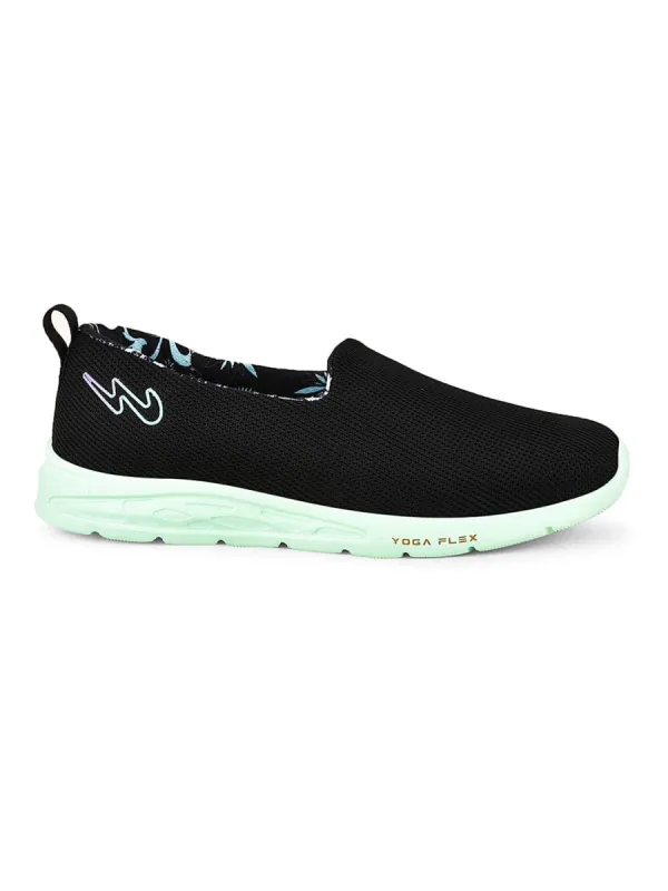 CAMP-FLYWALK Black Women's Slip-ons sold by Campus Shoes