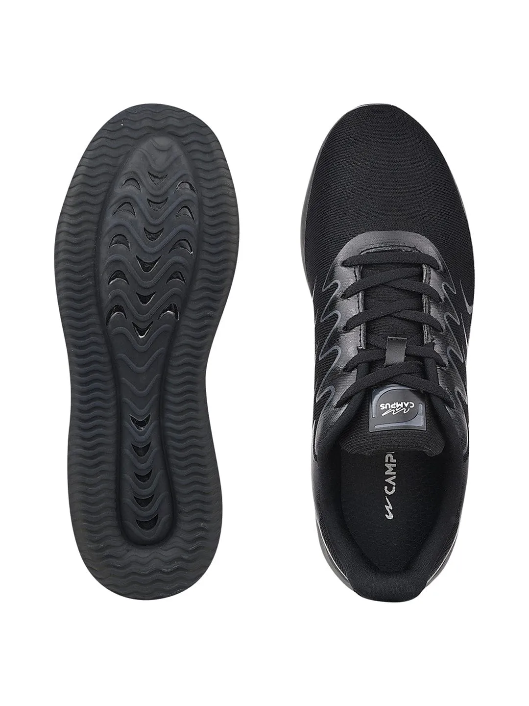 CAMP BROOM Black Men's Running Shoes sold by Campus Shoes product image thumbnail 4