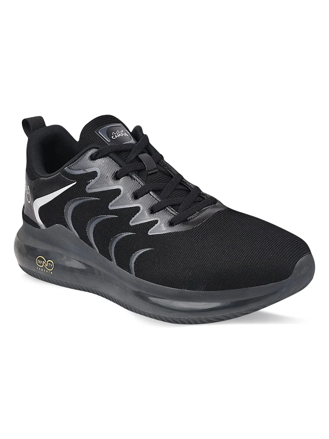 CAMP BROOM Black Men's Running Shoes sold by Campus Shoes product image thumbnail 2