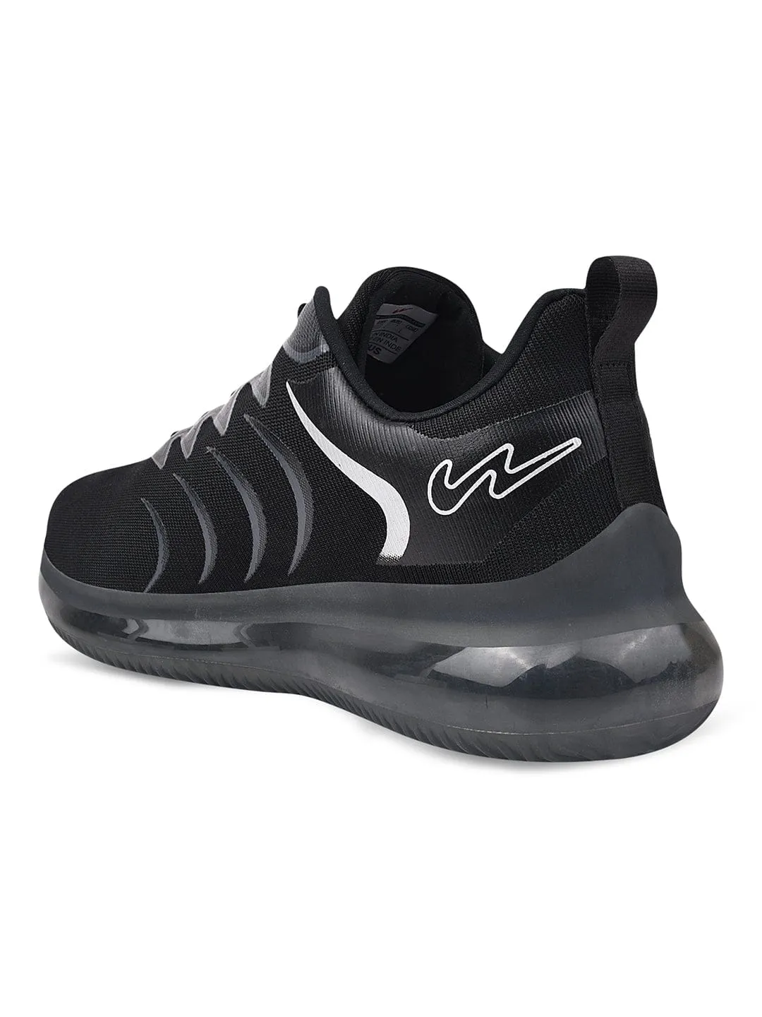 CAMP BROOM Black Men's Running Shoes sold by Campus Shoes product image thumbnail 3