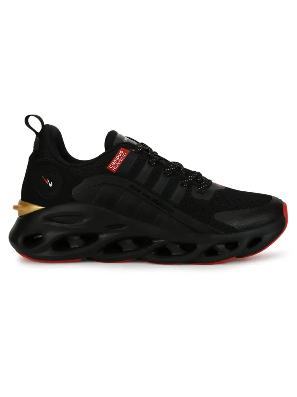 UTOPIA Black Men's Running Shoes sold by Campus Shoes