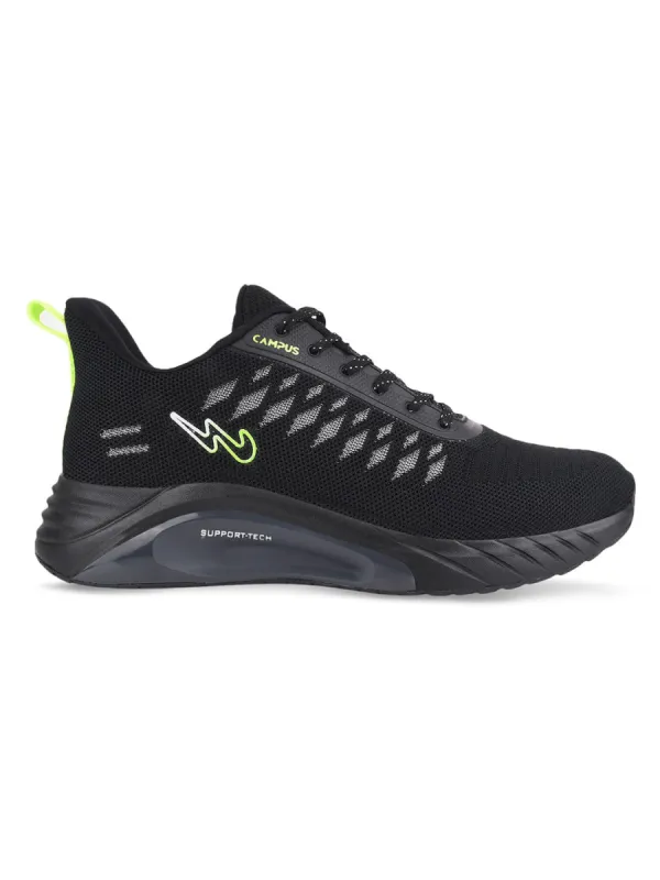 NIDO Black Men's Running Shoes sold by Campus Shoes