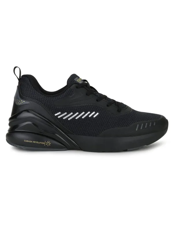 FORTE PRO Black Men's Running Shoes sold by Campus Shoes