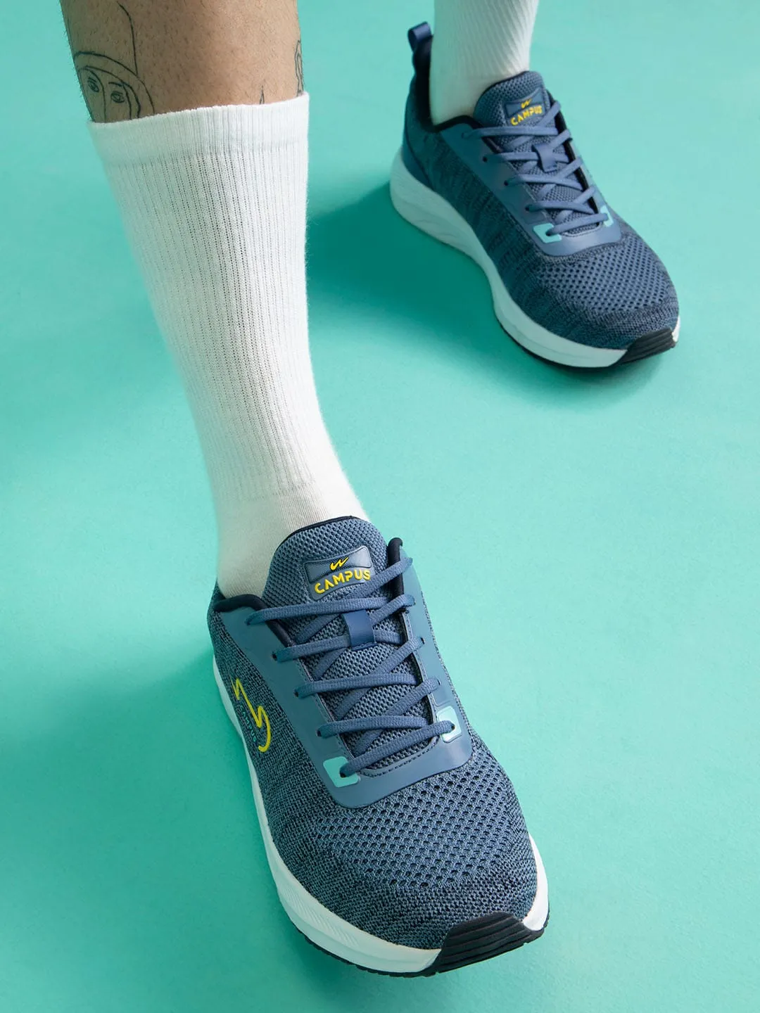 CAMP ZANE Blue Men's Running Shoes sold by Campus Shoes product image thumbnail 3