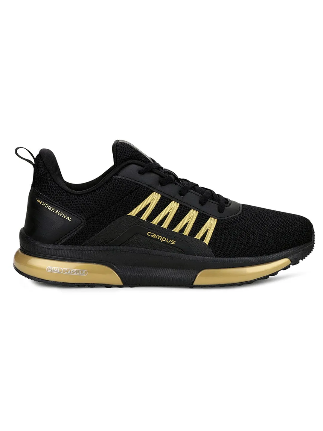 BRAZIL PRO Black Men's Running Shoes sold by Campus Shoes