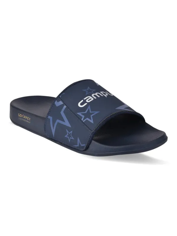 SL-421 Blue Men's Sliders sold by Campus Shoes