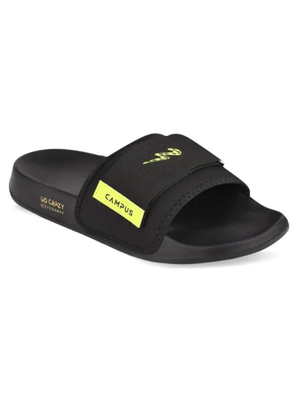 SL-424A Black Men's Sliders sold by Campus Shoes